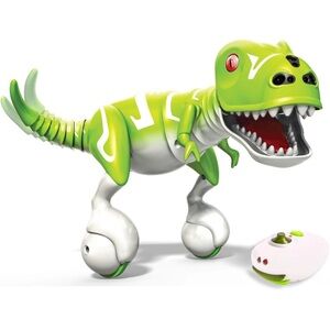 Zoomer Dino Boomer Green Interactive T-rex Dinosaur with remote & charging cable